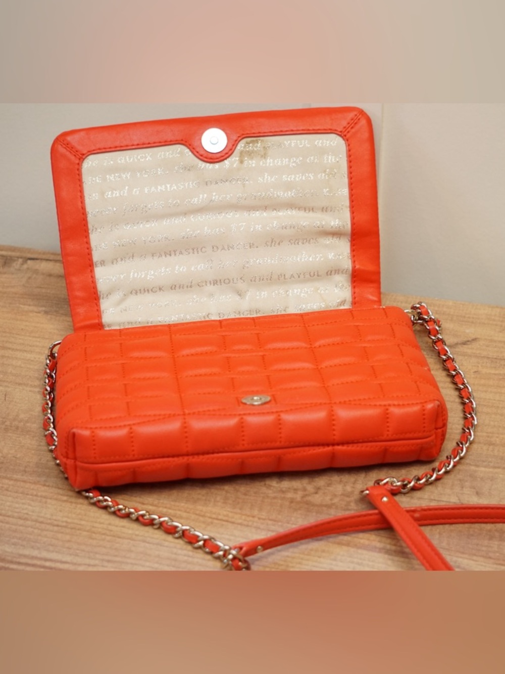 Kate Spade Flame Quilted Leather Chain Crossbody Shoulder Bag - Picture 6 of 12